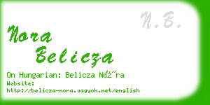 nora belicza business card